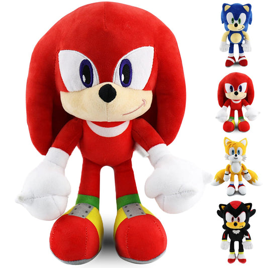 Juguetes de peluche para Hedgehog,12 pulgadas personajes de dibujos animados,Juguete de Peluche Suave para Sala de Estar,Oficina,Coche,Regalos navideños perfectos Para Niños y Niñas (Rojo)