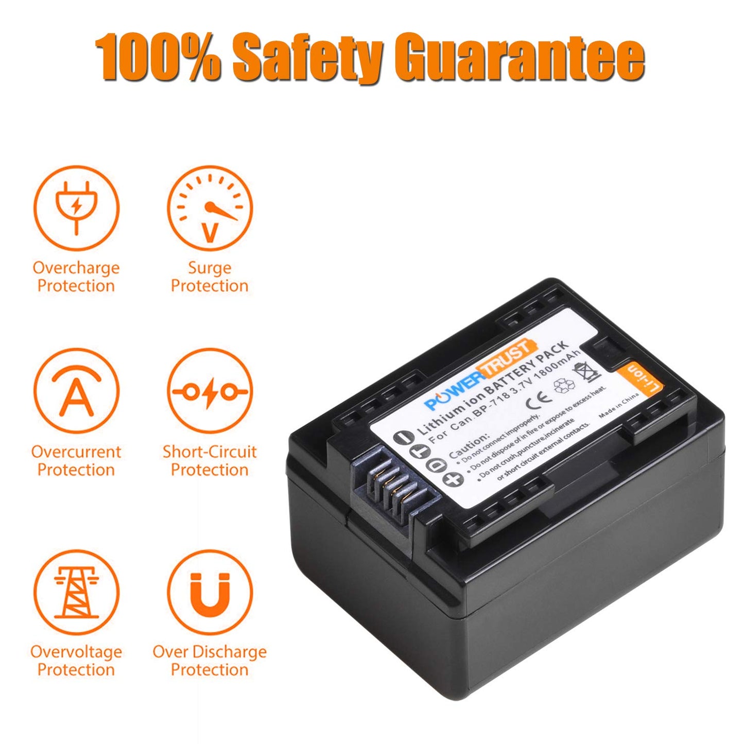 Batería y Cargador USB PowerTrust BP-718 para Canon HFR80 HFR800