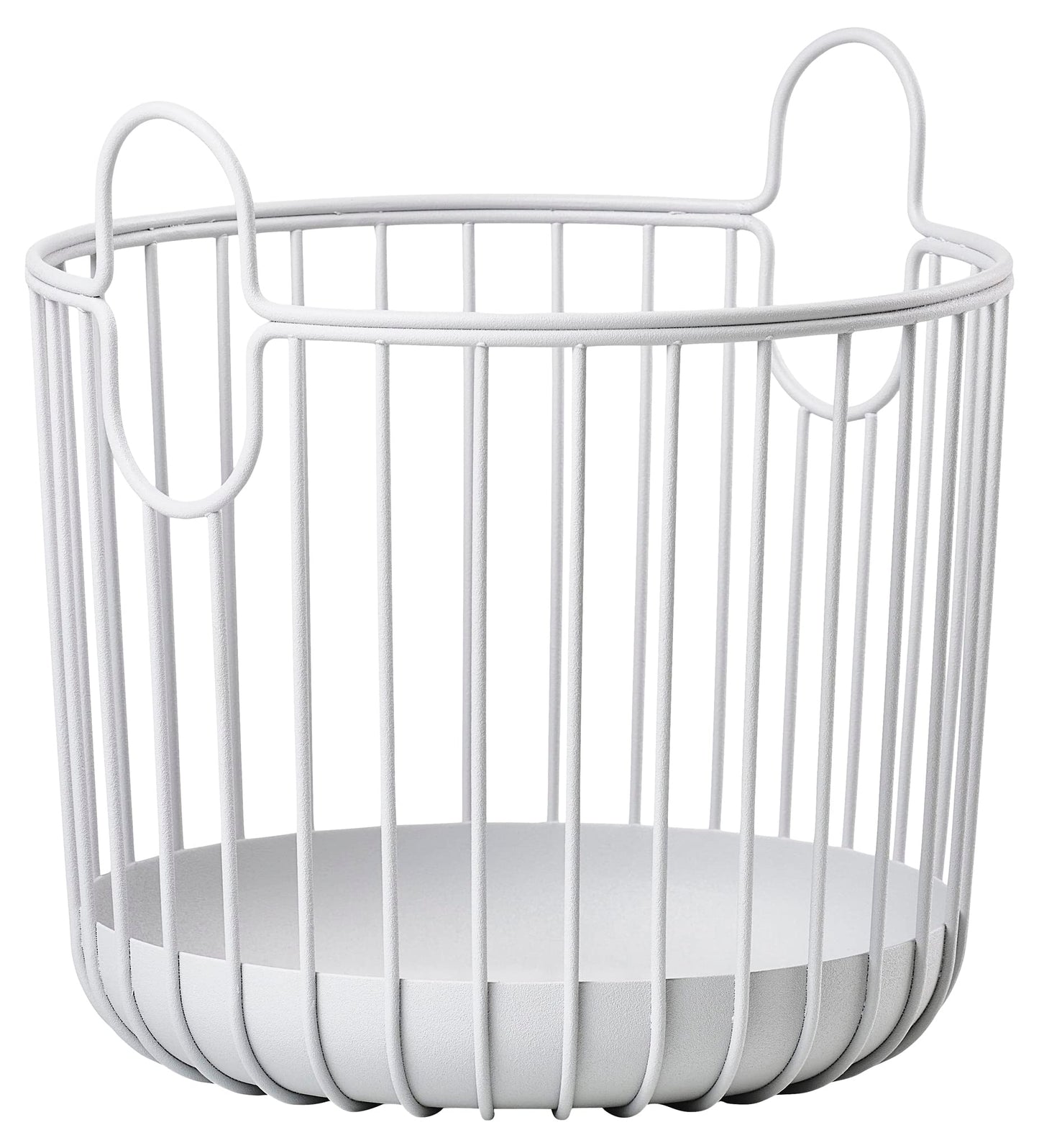 Zone Denmark Inu - Cesta de almacenamiento pequeña para cocina, baño, habitación de los niños, oficina en casa, metal, diámetro 20 cm, altura 20 cm, color gris