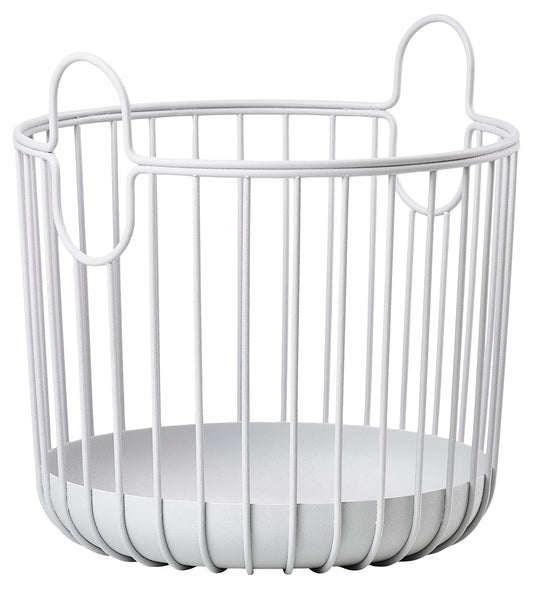 Zone Denmark Inu - Cesta de almacenamiento pequeña para cocina, baño, habitación de los niños, oficina en casa, metal, diámetro 20 cm, altura 20 cm, color gris