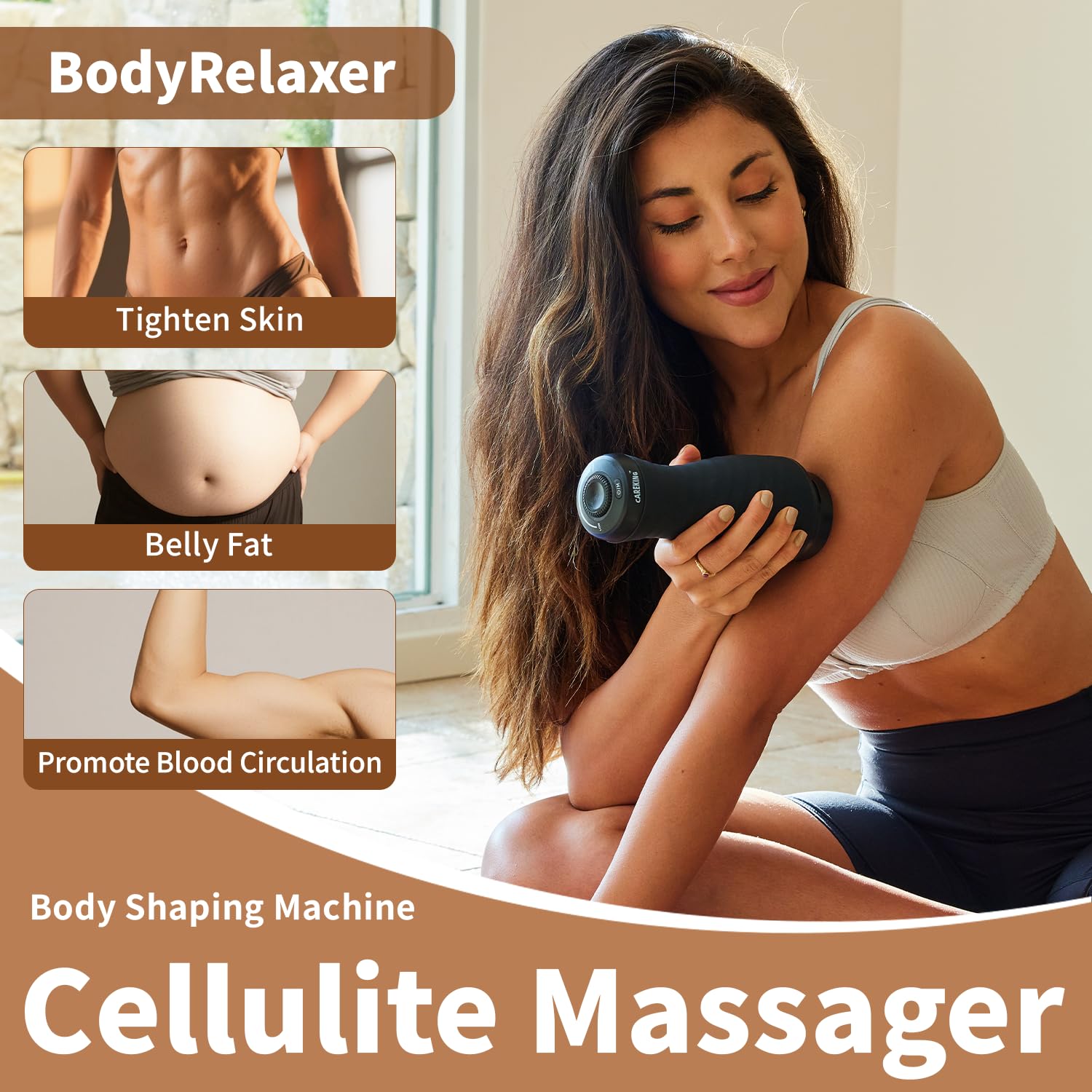 CAREKING Pistola De Masaje De Tejido Profundo Para Mujeres, Terapia De Vibración Para La Recuperación Muscular, Alivio Del Dolor, Masajeador De Celulitis Para Piernas, Muslos, Abdomen, Cuello, Hombros