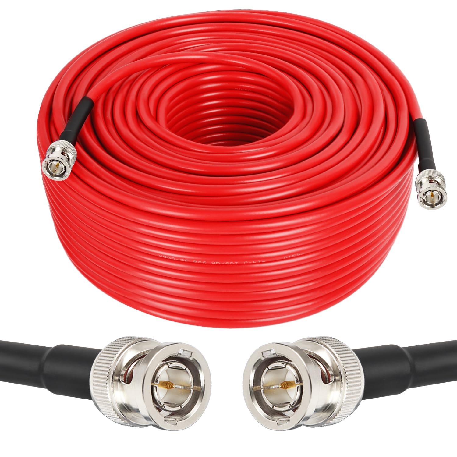 XRDS -RF Cable SDI de 250 pies BNC HD SDI Cable BNC Cable de vídeo digital BNC 75 ohmios RG59 BNC macho para cámara 4K 1080P 3G/6G HD SDI Monitor, grabadora de vídeo SDI a HDMI Converter Splitter