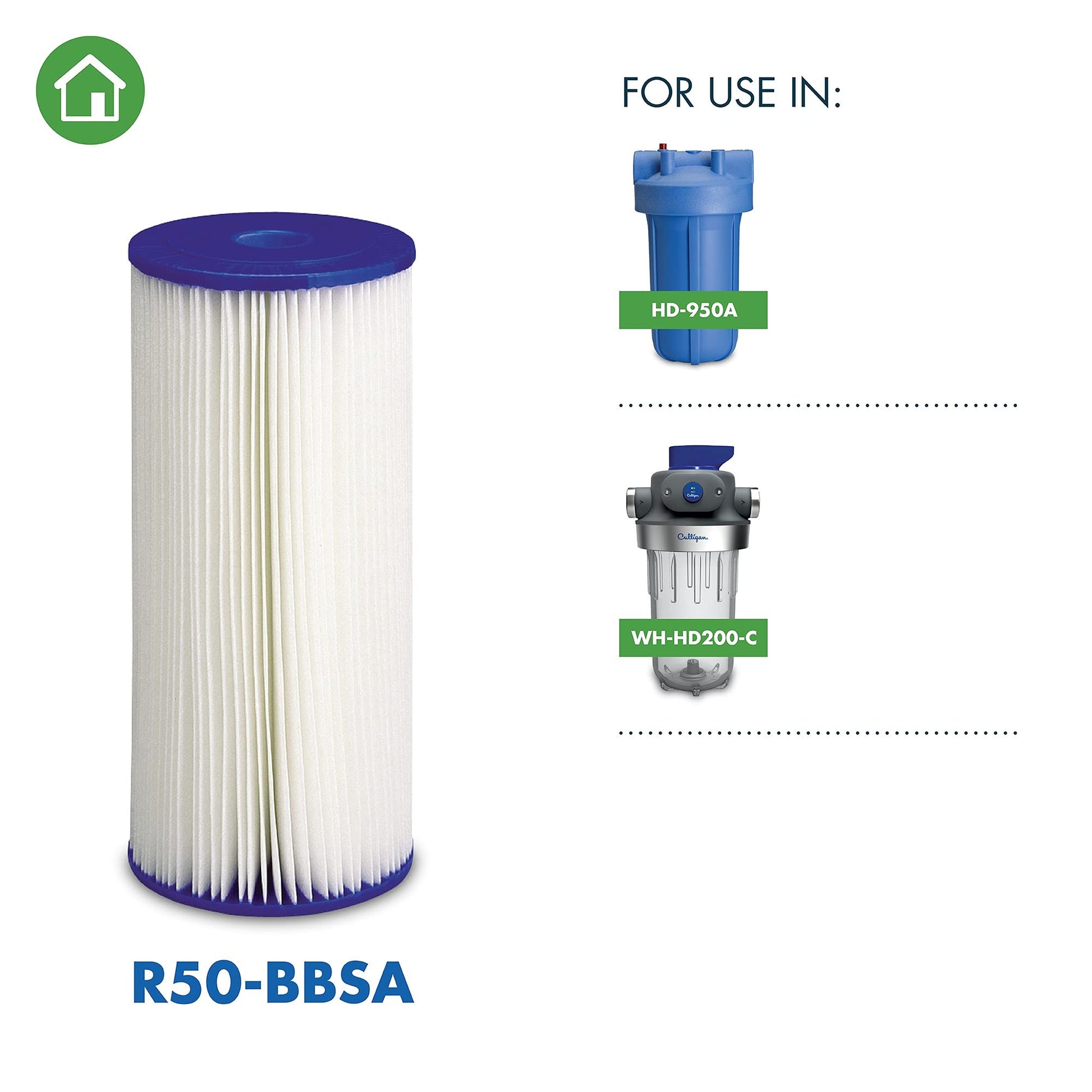 Culligan R50-BBSA Nivel 1 50 Micron Cartucho de Repuesto de Uso Pesado Recolección de Sedimentos