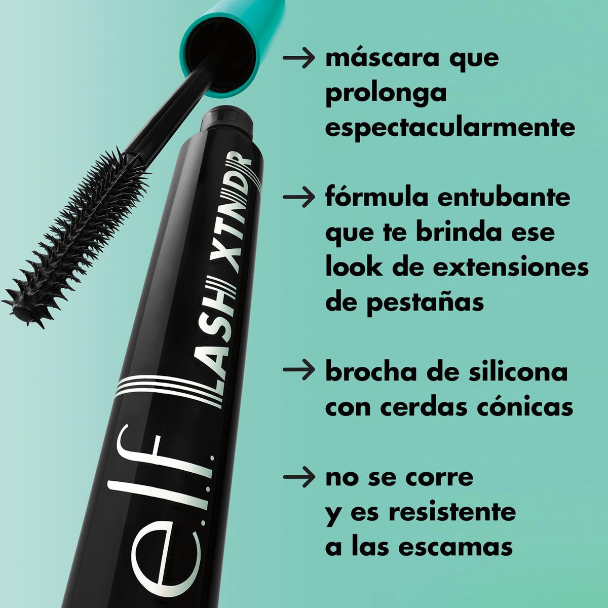 e.l.f. Cosmetics Lash XTNDR Máscara para Pestañas Pitch Black Negro Intenso