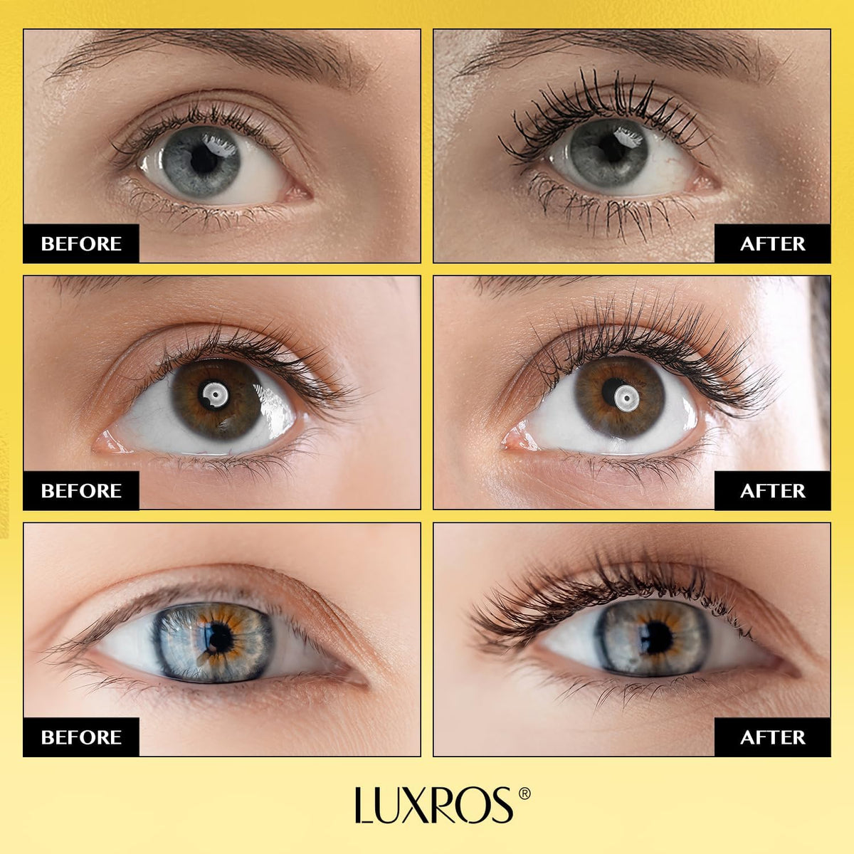 LUXROS- Kit de permanente de pestañas sin esfuerzo para rizos deslumbrantes: mejore sus pestañas con nuestro kit de permanente de pestañas fácil de usar, fabricado con orgullo en Corea. Diseñado con u
