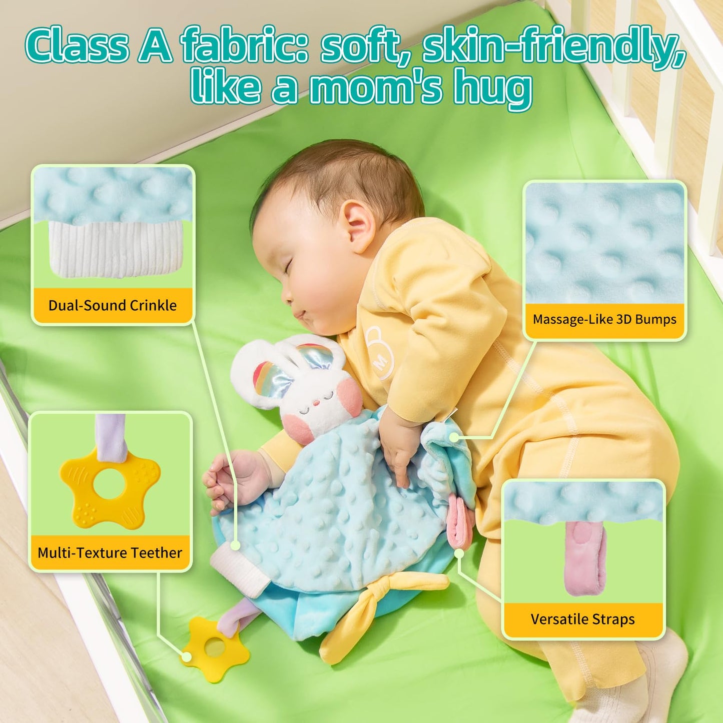 auby Cozy Bunny - Juego de Regalo calmante para recién Nacidos