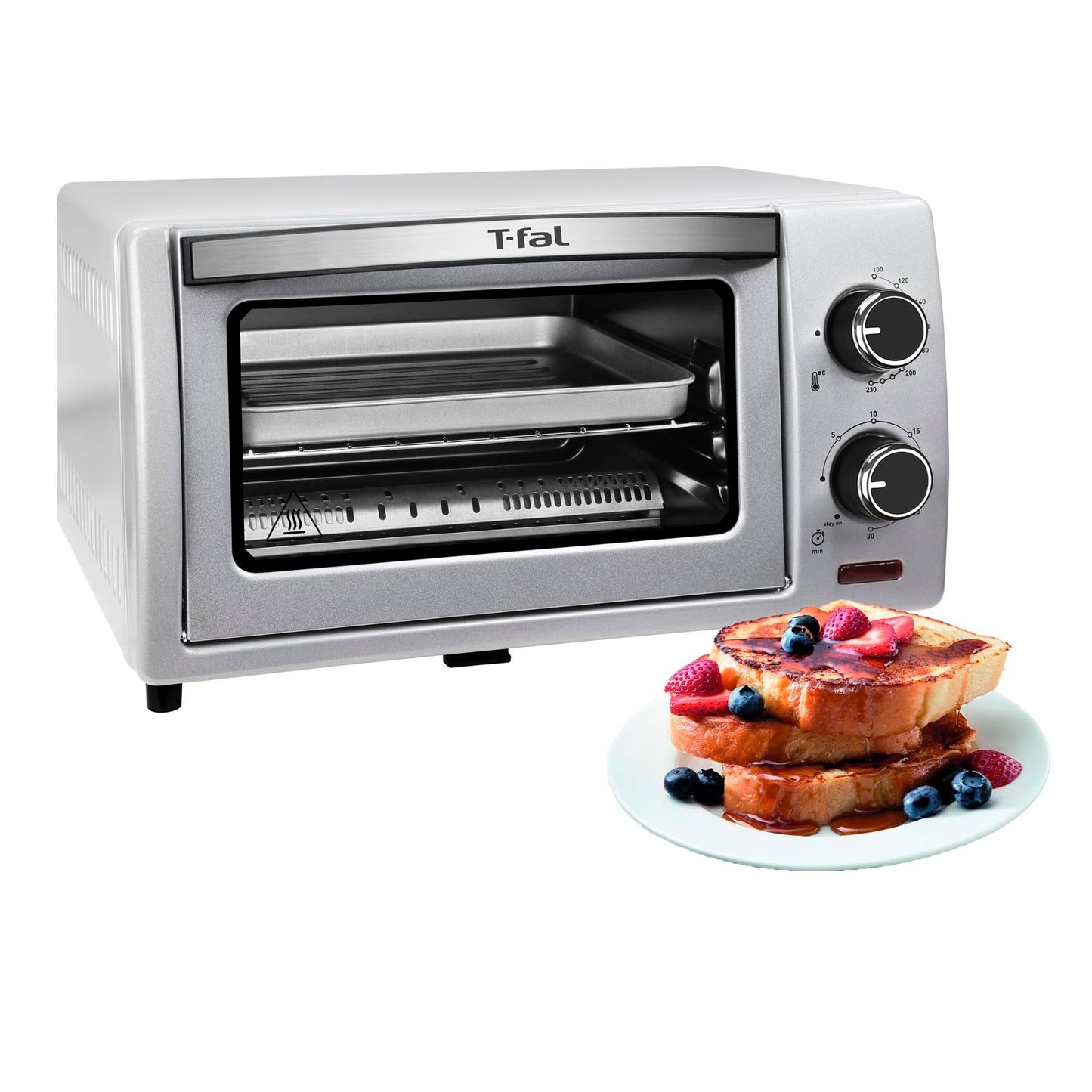 T-FAL Horno Tostador Mini, Acero Inoxidable, Ideal para preparaciones rapidas, OF500EMX
