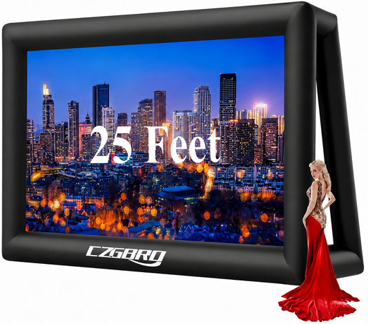 Pantalla Inflable para Cine CZGBRO 25 Pies Exterior