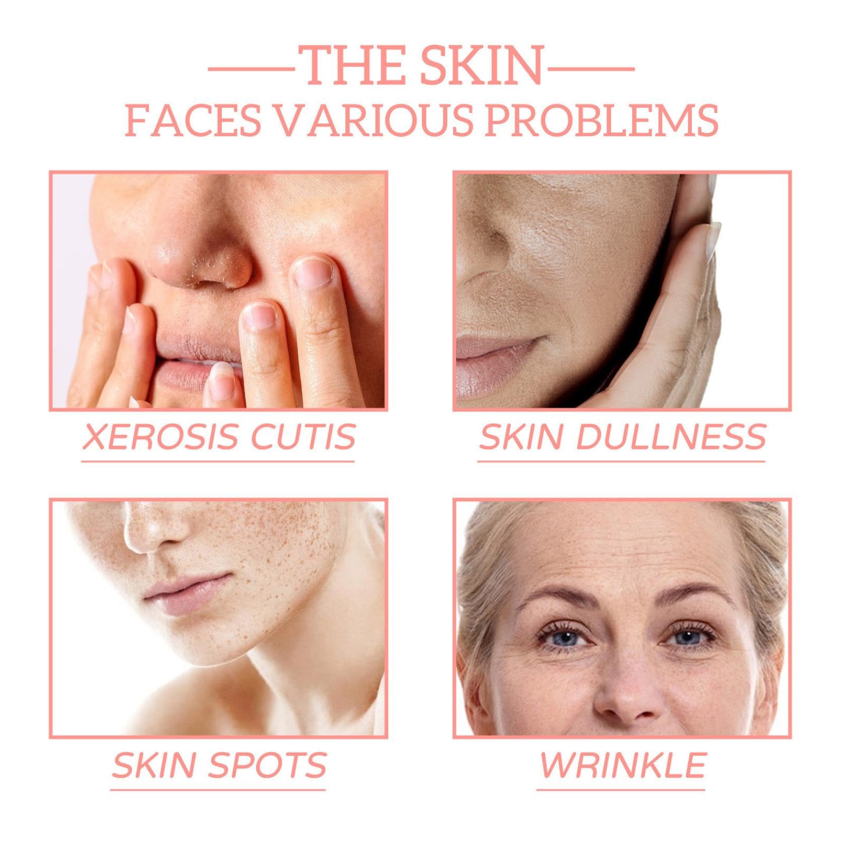 Suero Facial 5 en 1 Antimanchas y Antienvejecimiento con Vitamina C y Ácido Hialurónico - 3 Piezas - Para Todo Tipo de Piel - Serum Facial Mujer - Tratamiento Facial Completo