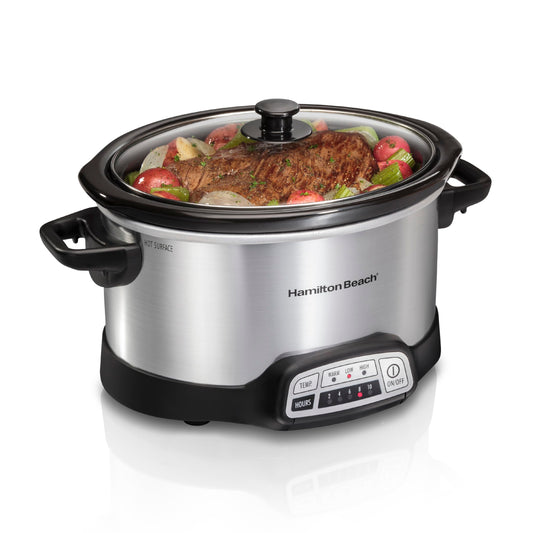 Hamilton Beach 33443 Slow Cooker, SILVER