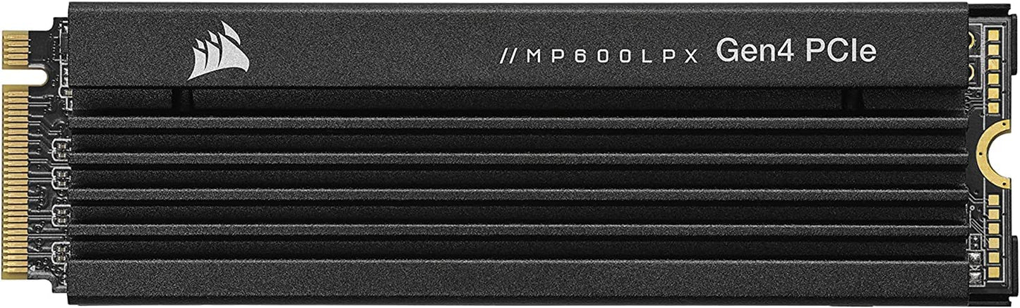 Corsair - Disco Duro SSD MP600 Pro LPX M.2 NVMe PCIe x4 Gen4 de 2 TB, optimizada para PS5 (velocidades de lectura secuencial de hasta 7100 MB/seg y escritura secuencial de 6800 MB/seg