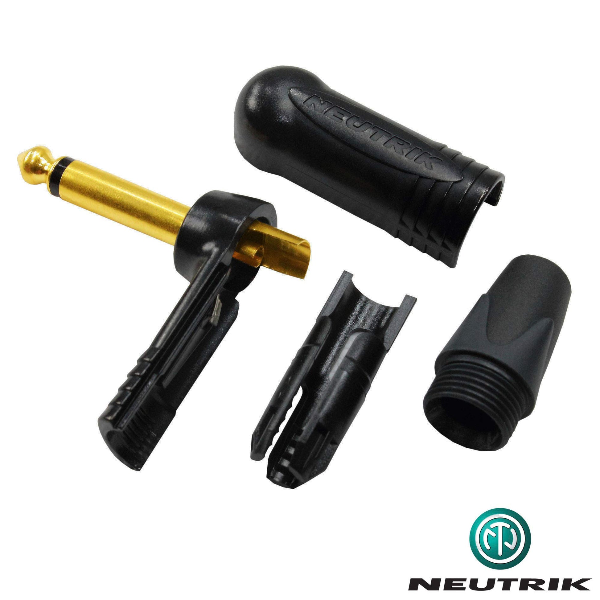 Cable de Instrumento Gotham GAC-1 Ultra Pro 12 Pies Premium Neutrik Gold recto a ángulo para Guitarra Baja