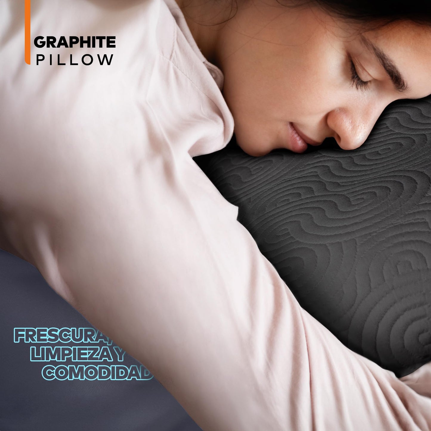 Almohada Dreamlab Graphite Memory Foam Hipoalergénica para Soporte King Size (2 Piezas)