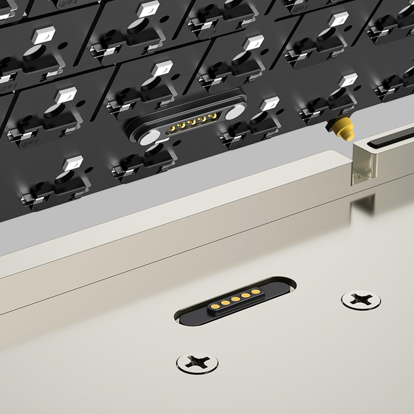 KEEBMONKEY WOBKEY Crush 80 Reboot CNC Aluminio 5 segundos de liberación rápida triple modo de conectividad con acústica superior (Pro Champagne Gold)