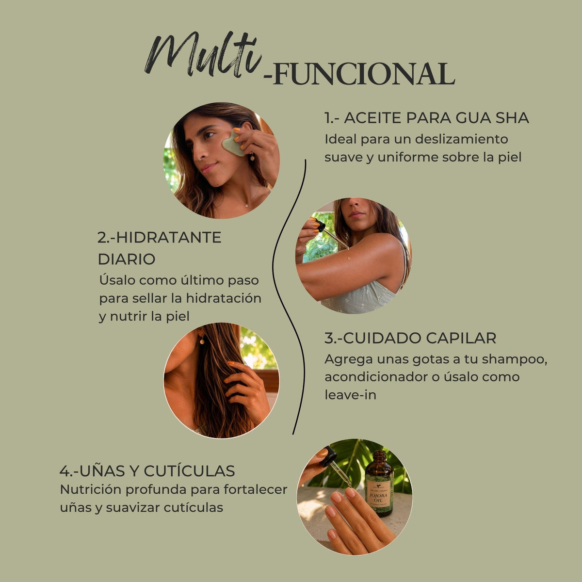 Aceite de Jojoba Puro Orgánico 30 ml – Aceite Natural para Rostro, Cabello, Piel y Uñas – Hidratante Facial y Corporal – Rico en Vitamina E – Antiedad – Unisex