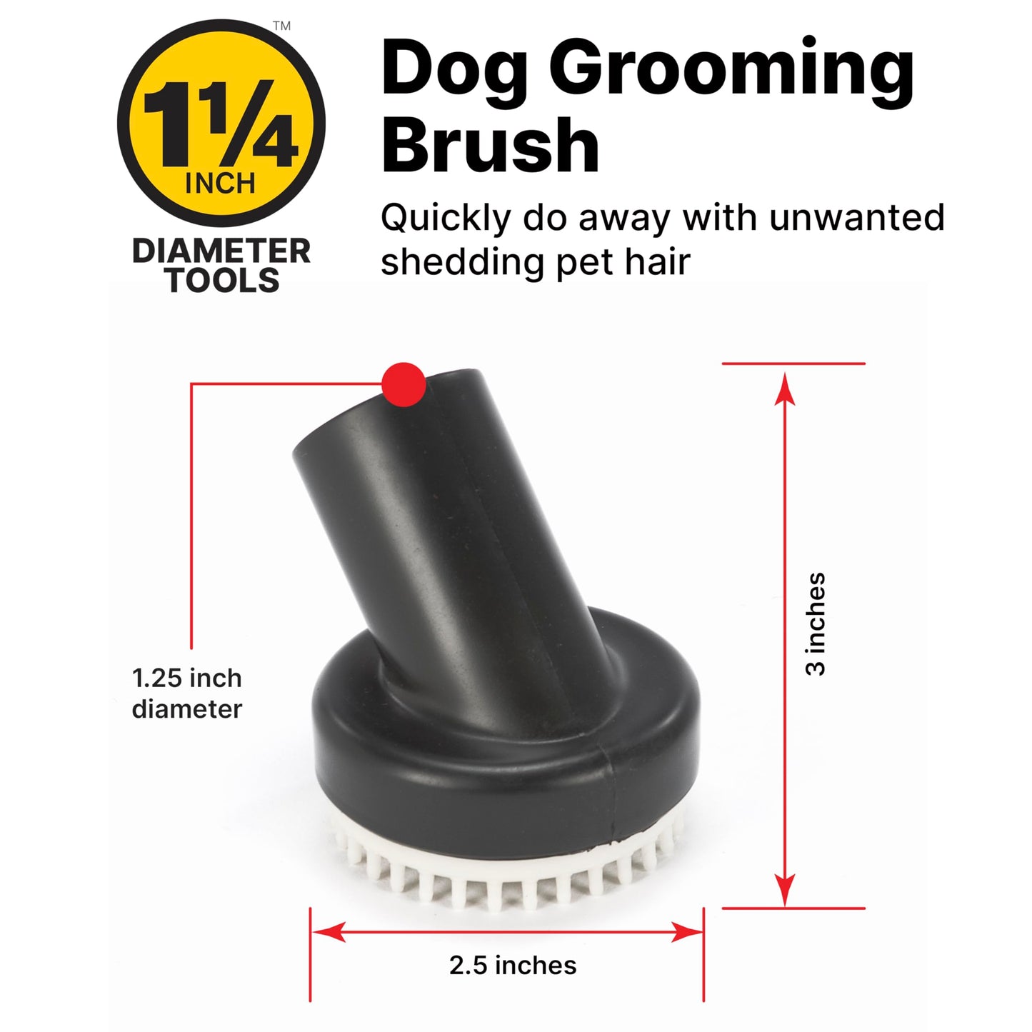Herramienta de Aseo para Perros Shop-Vac 9190400 cerdas Suaves y aspiración de Mascotas