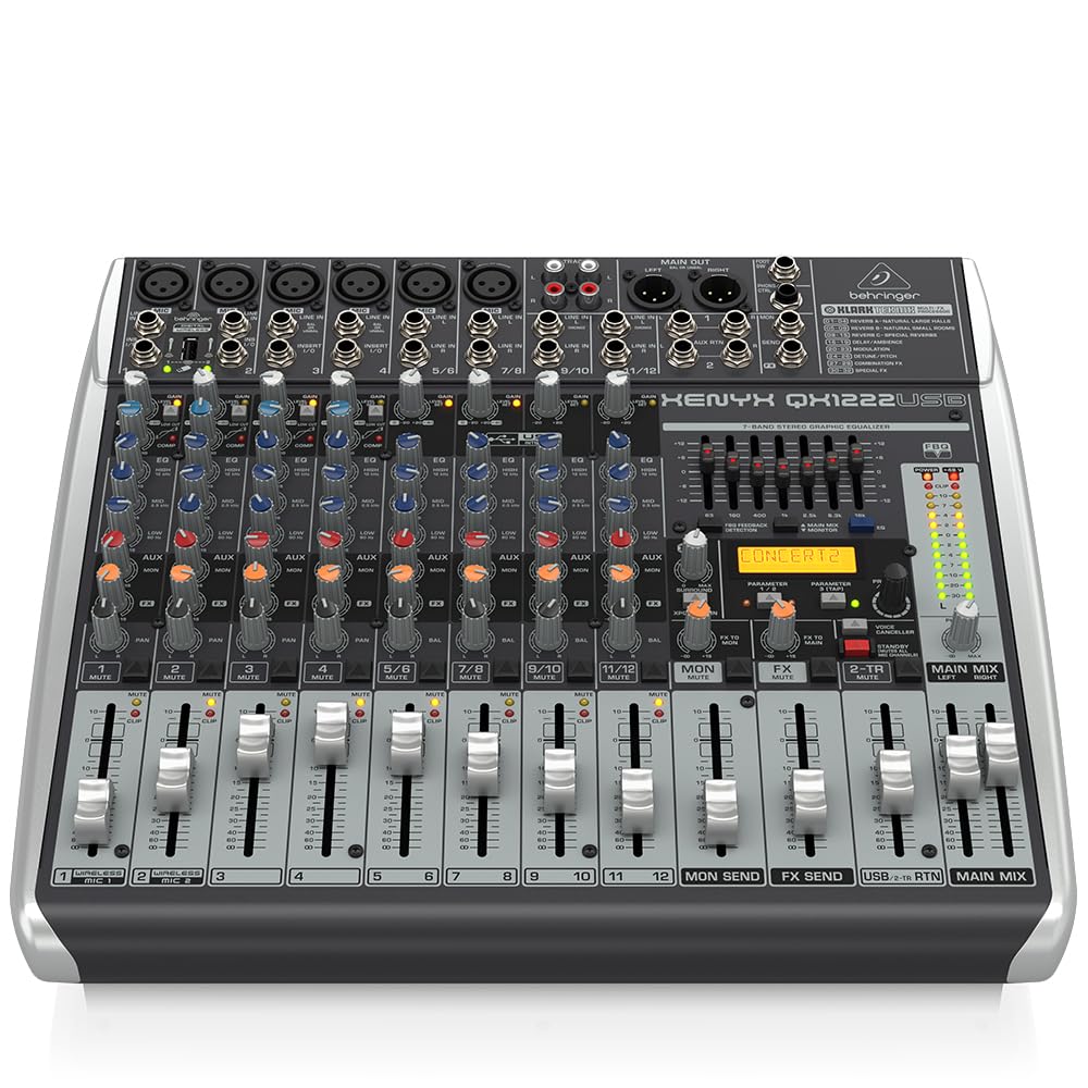 Behringer Qx1222Usb Dj Mixer - Mezclador Para Dj