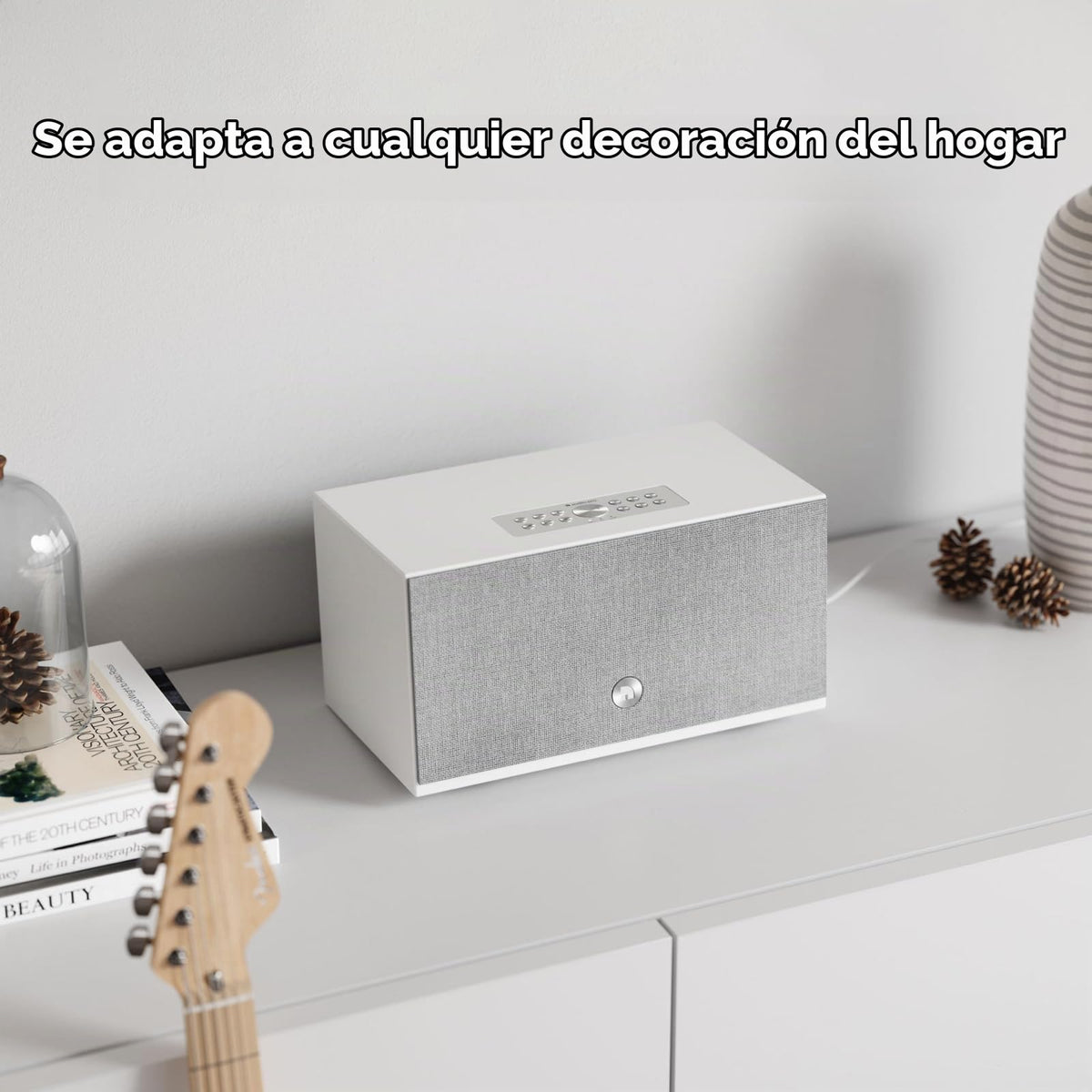 Altavoz Inalámbrico Audio Pro Blanco Multiroom Bluetooth Wi-Fi Sonido Potente Compatible con AirPlay 2 Spotify Tidal App WiiM