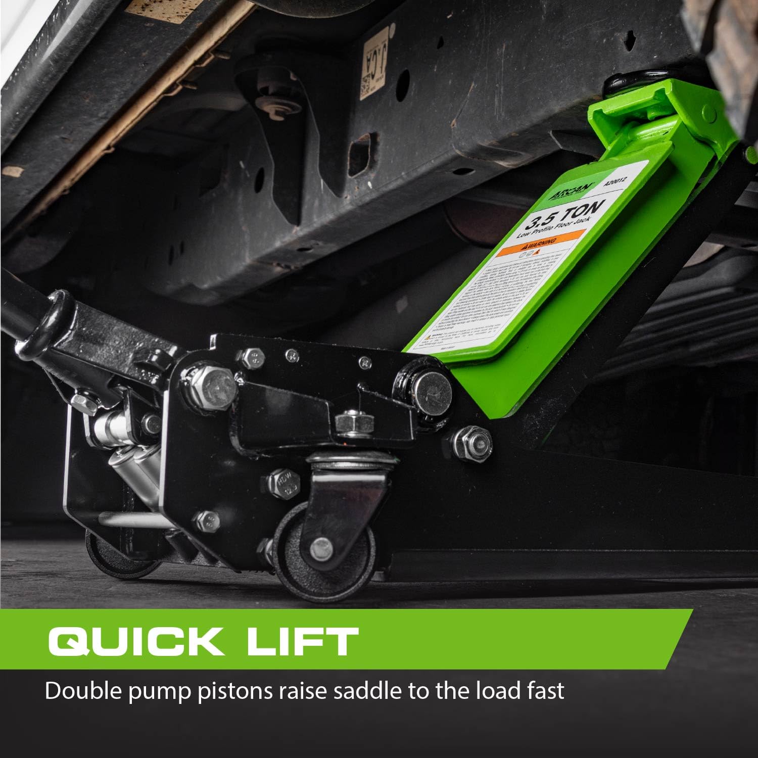 ARCAN Tools - Gato de Piso de Acero de Perfil bajo de 3.5 toneladas (A20012)