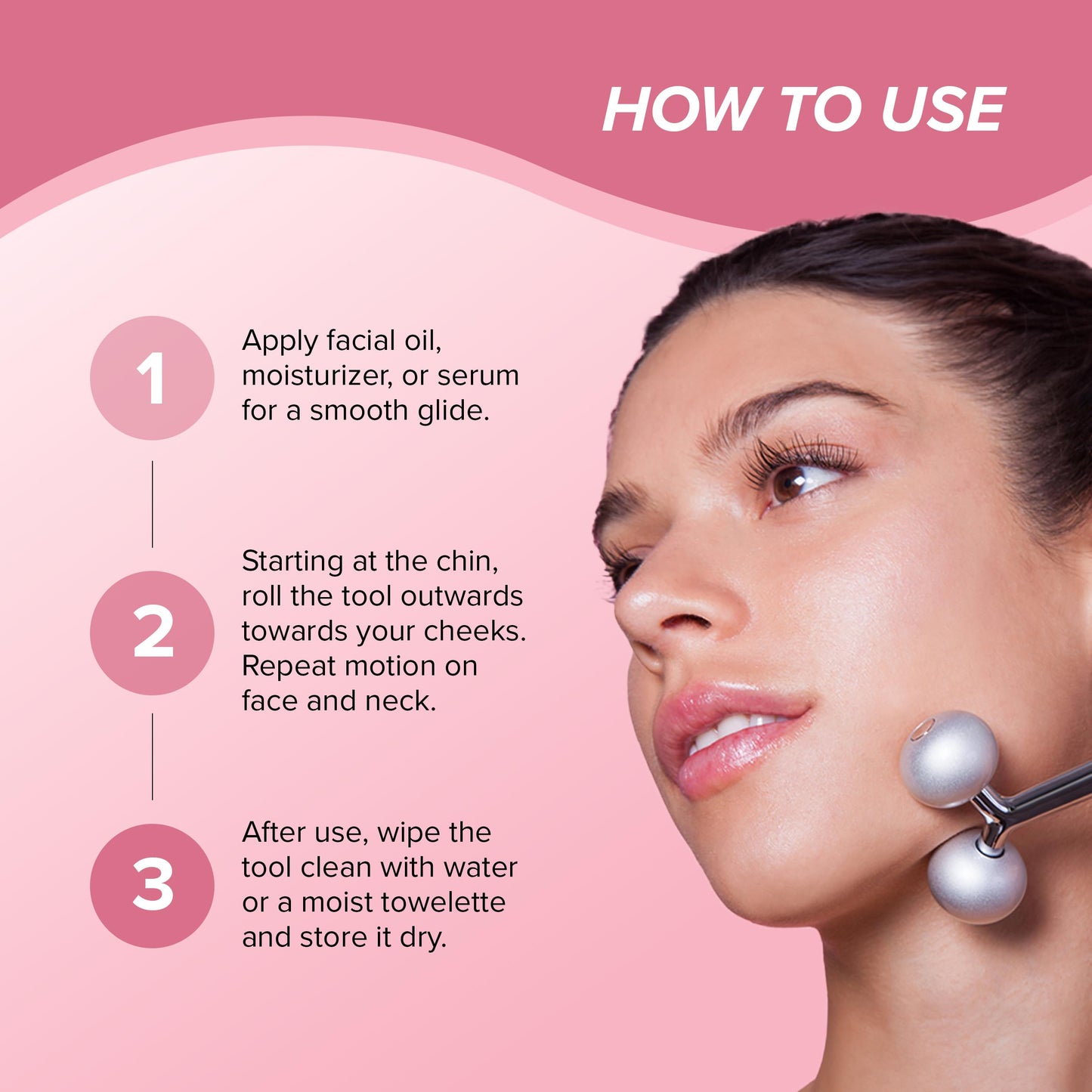 Skin Gym Face Sculptor Beauty Roller, Plata, 1 qt.