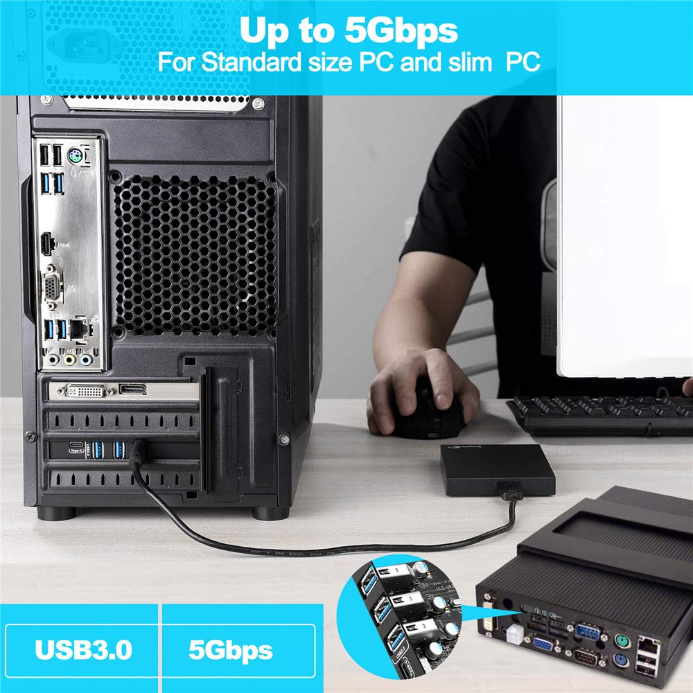 Tarjeta de Expansión USB PCIe 3.0 YEELIYA 4 Puertos USB-C y Tipo A con Soporte de Perfil bajo