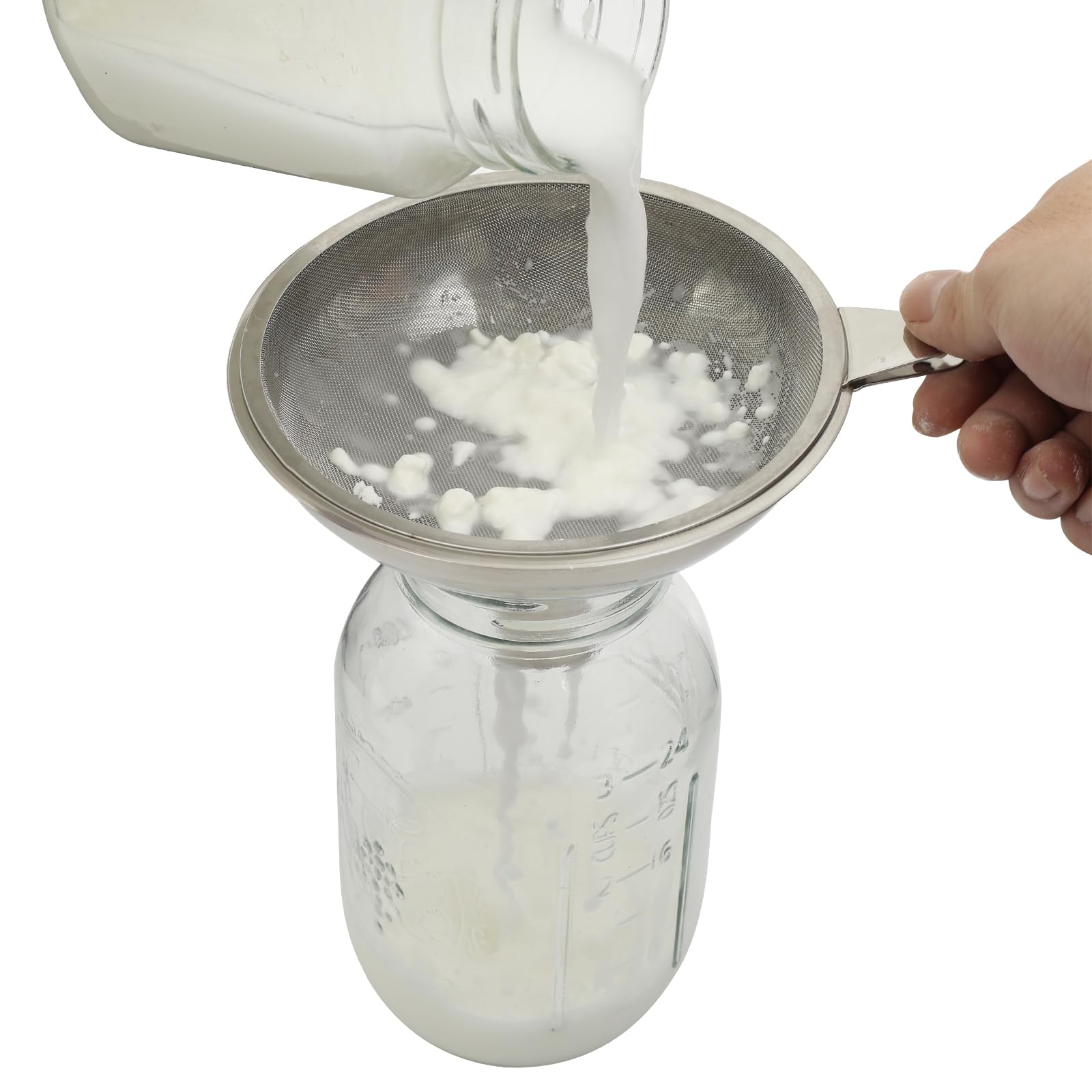 Embudo de Acero Inoxidable Serinar Grande con Filtro de Malla para Alimentos