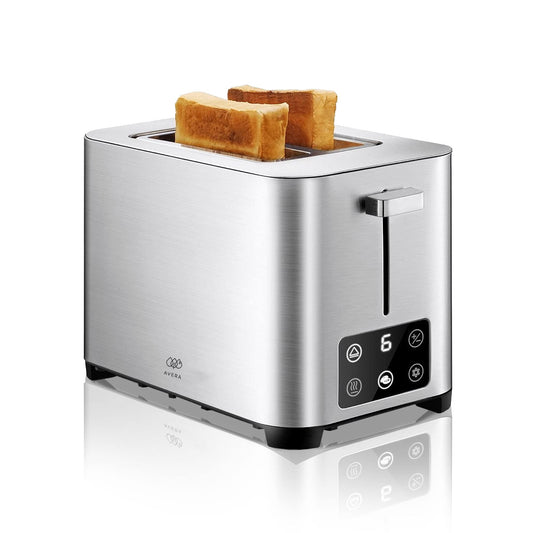 AVERA Tostador de Pan 950W con Pantalla Touch y 4 Modos (Bagel, Recalentamiento, Descongelamiento y Diferentes Tipos de Dorado) | Tostador, Tostadora, Tostadora de Pan, Toaster, Acero Inoxidable, TP01