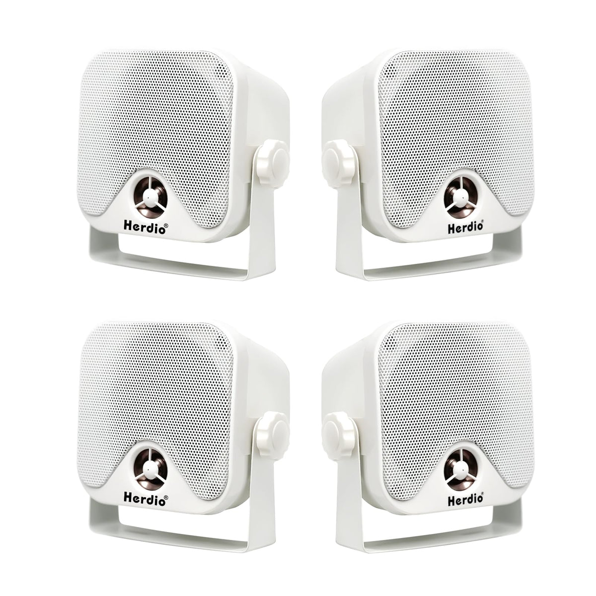 Altavoces Marinos Herdio Blanco 4 Pulgadas 240W Impermeables 2 Vías para Camión, Jeep, ATV, UTV, Carrito de Golf, Tractor