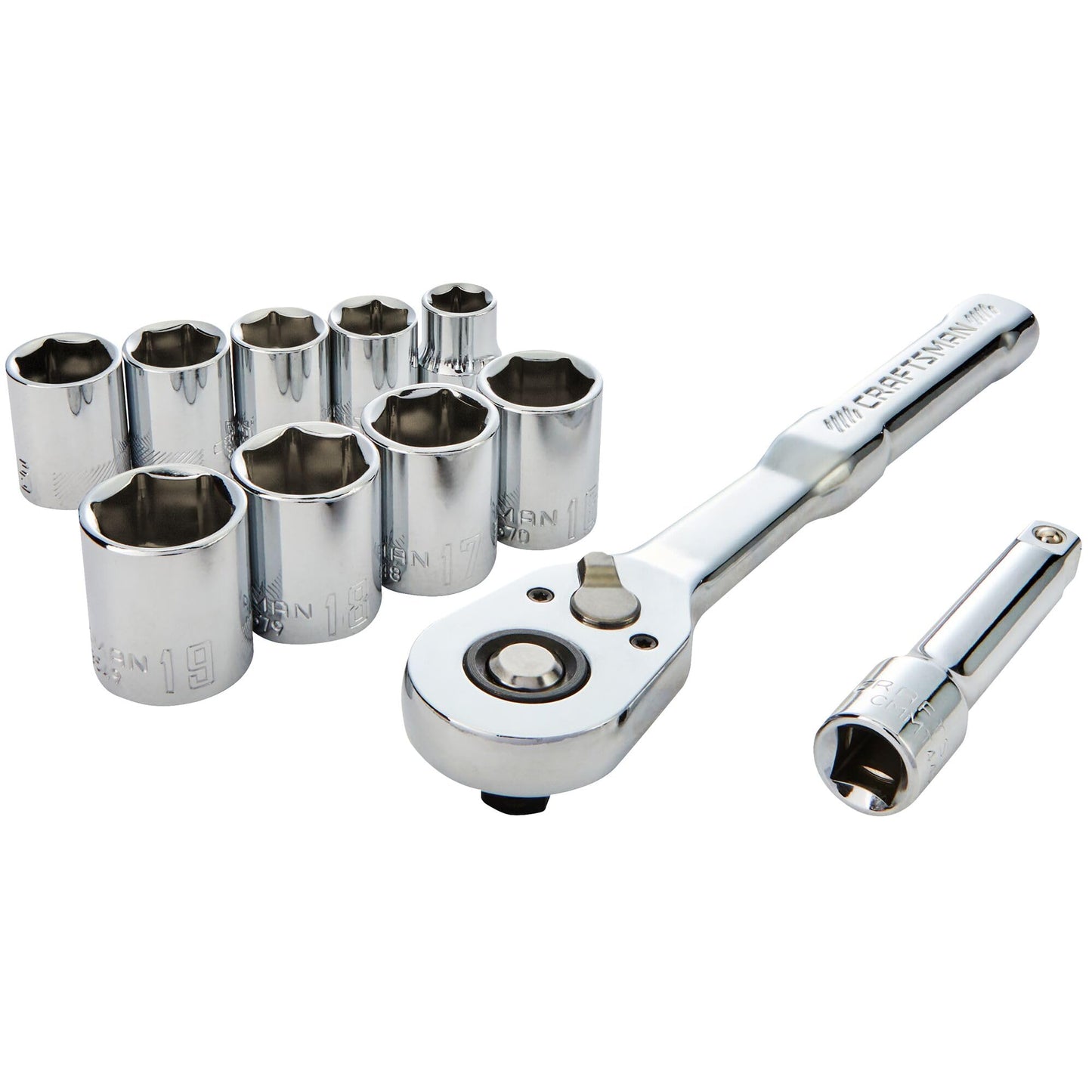 CRAFTSMAN - Juego de herramientas mecánicas de 3/8 pulgadas, SAE, 11 piezas (CMMT12126)
