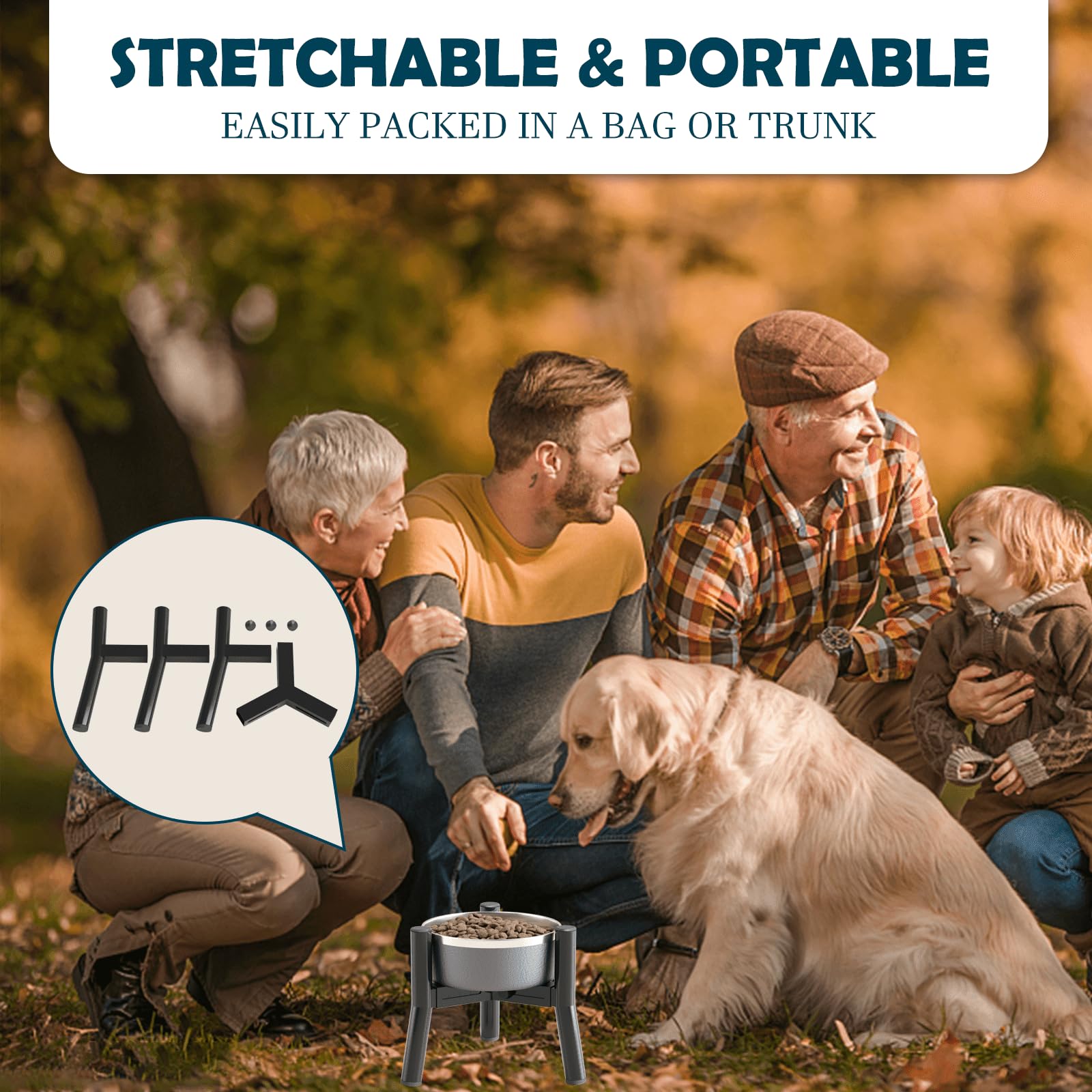Soporte Triangular para Perros SHAINFUN Metal Plegable y Portátil Pequeño