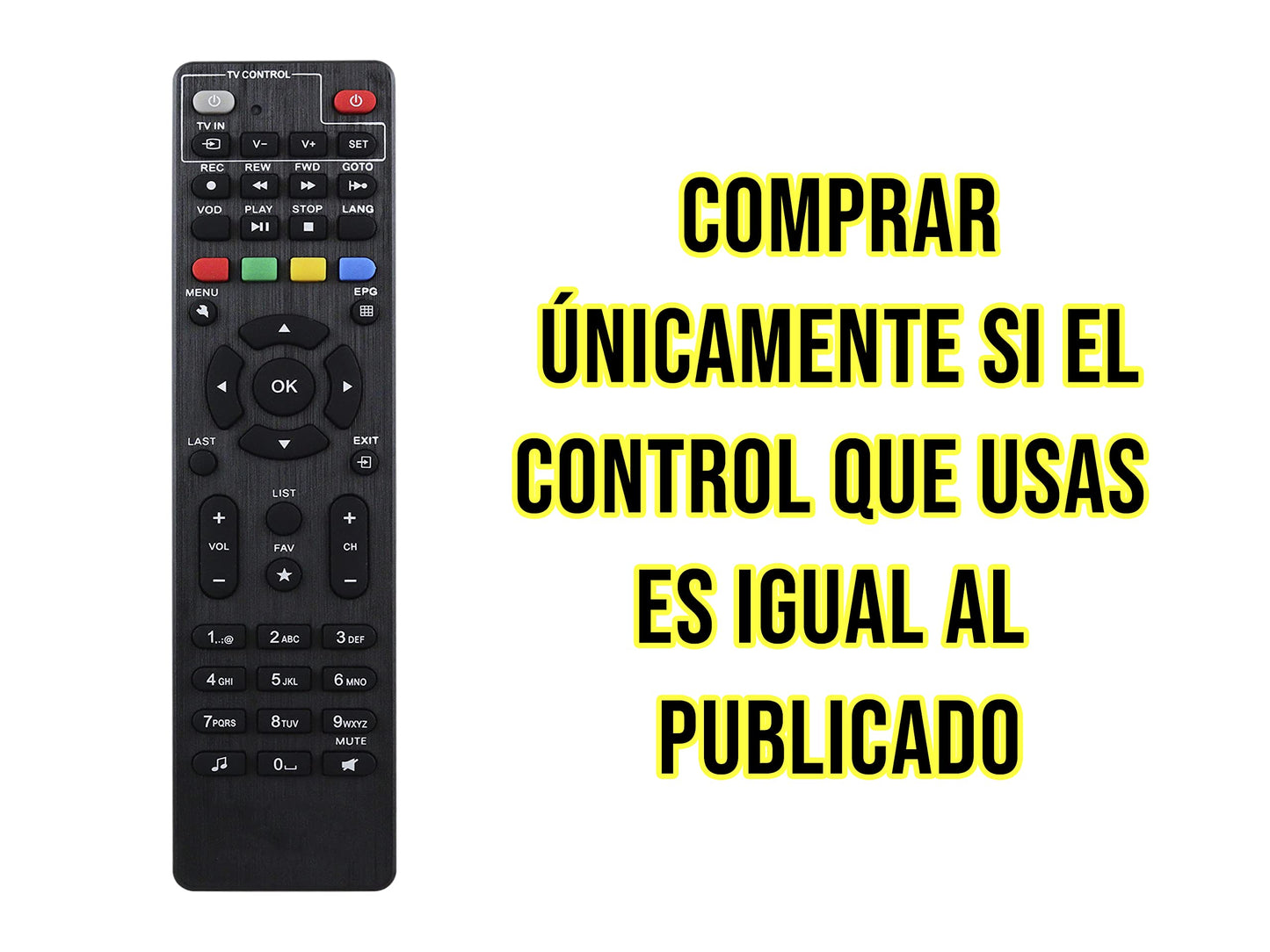 LIDERT Control Remoto para Star TV decodificador