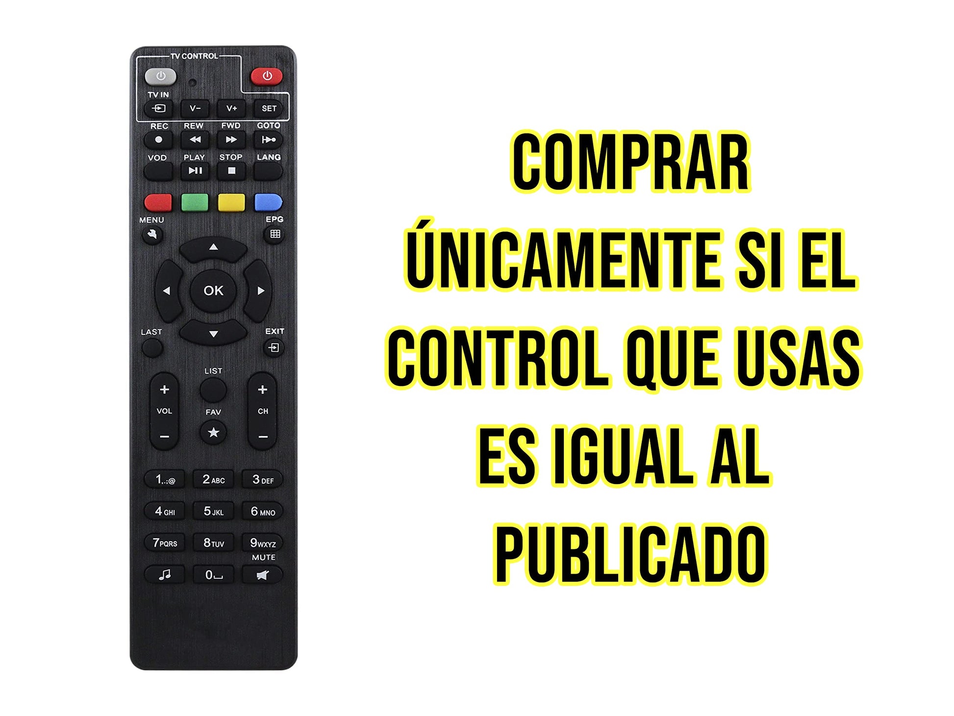 LIDERT Control Remoto para Star TV decodificador