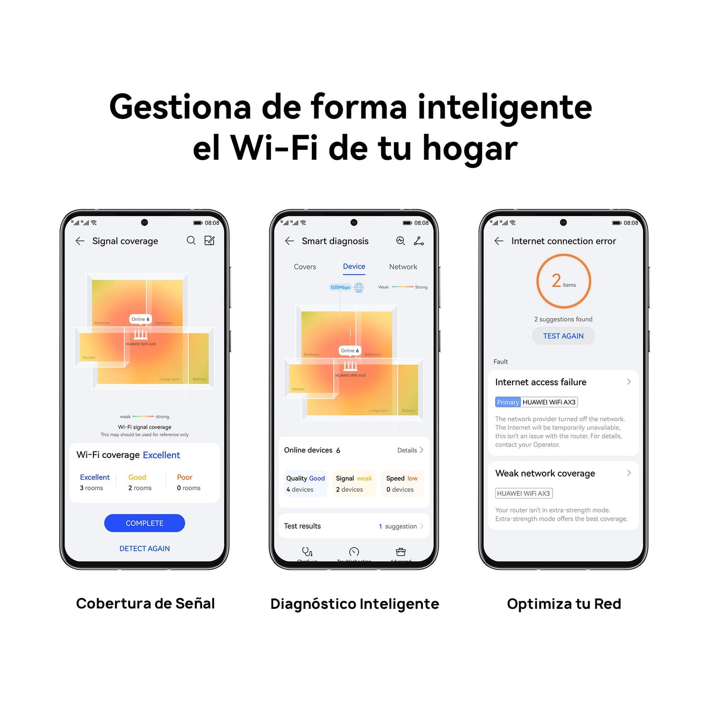 HUAWEI Router WiFi 6 AX3 New Dual-Core 3000Mbps, 4 Puertos GE Auto adaptativos WAN/LAN, Seguridad HomeSec™, Ideal para Juegos Xbox/PS5/Steam y 8K