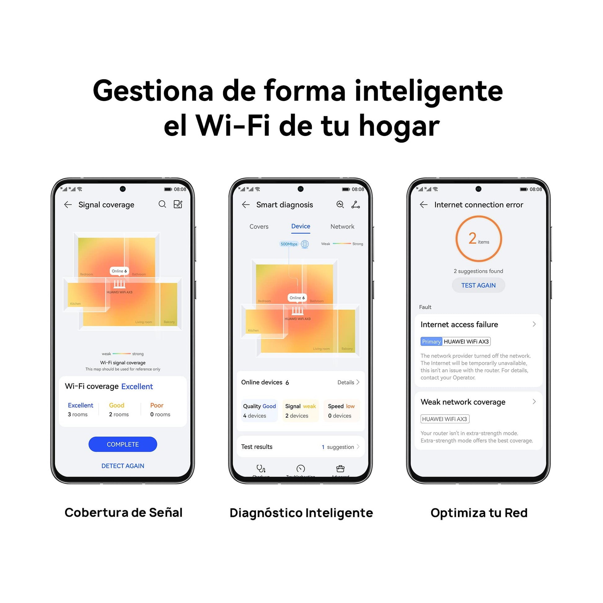 HUAWEI Router WiFi 6 AX3 New Dual-Core 3000Mbps, 4 Puertos GE Auto adaptativos WAN/LAN, Seguridad HomeSec™, Ideal para Juegos Xbox/PS5/Steam y 8K