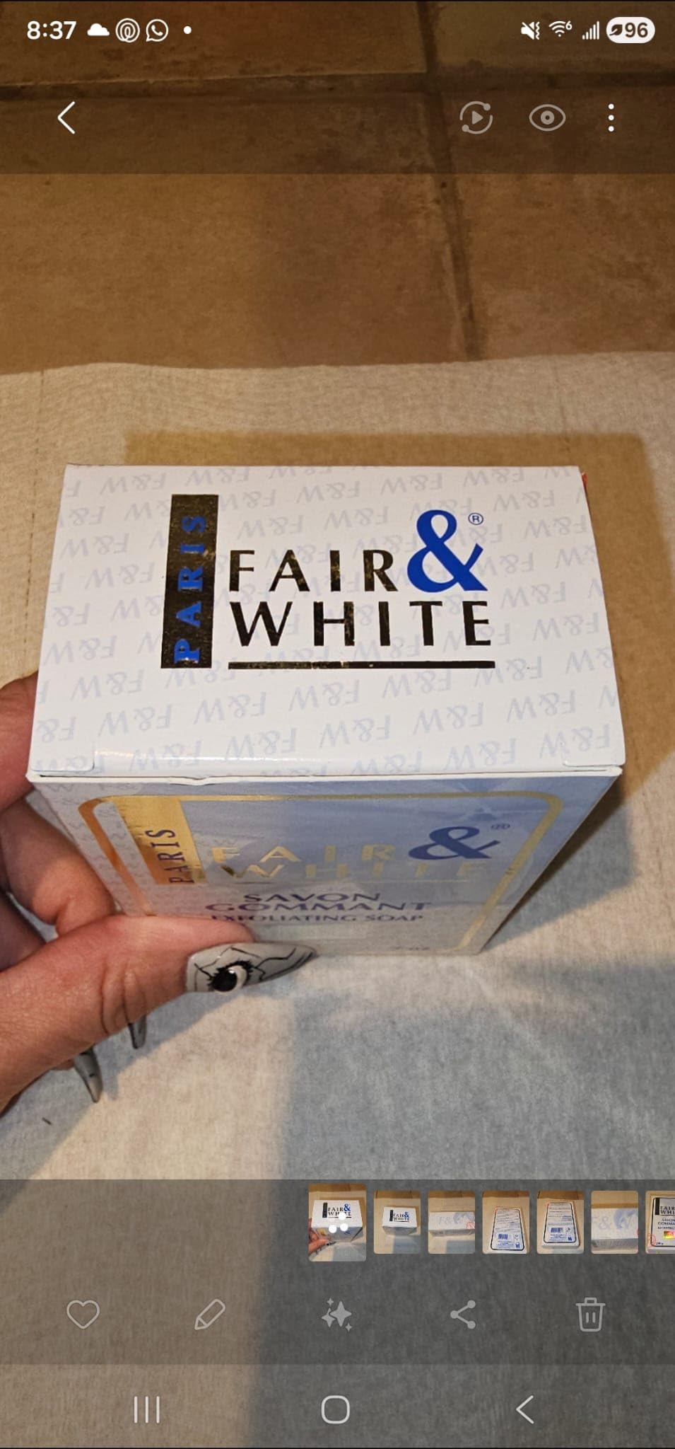 Fair & White Original Exfoliating Soap - 200g / 7oz – Skin Brightening Soap, Cleansing Bar, Formulated to Fade Dark Spots: Face, Knees, Body, Elbows & Armpits