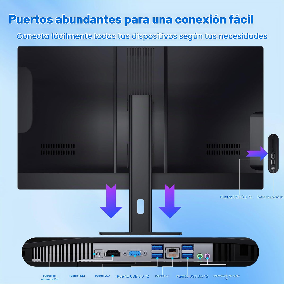 PC Todo en Uno Core i7 FHD IPS 27 Pulgadas con Visualización Giratoria y Cámara Web Emergente
