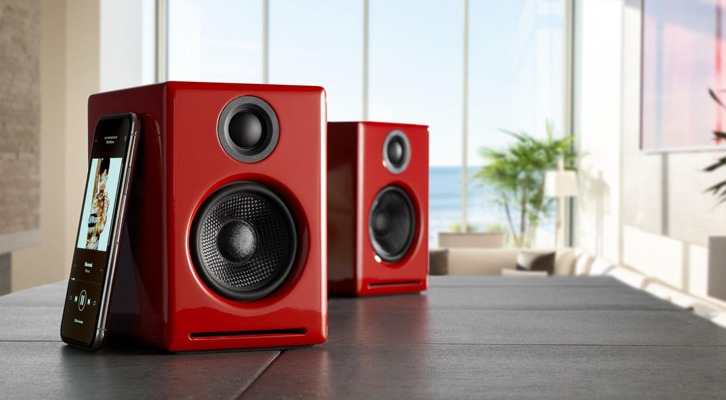 Audioengine Altavoces de Escritorio inalámbricos Bluetooth A2 Plus: Altavoces de computadora de 60 W para música y Juegos