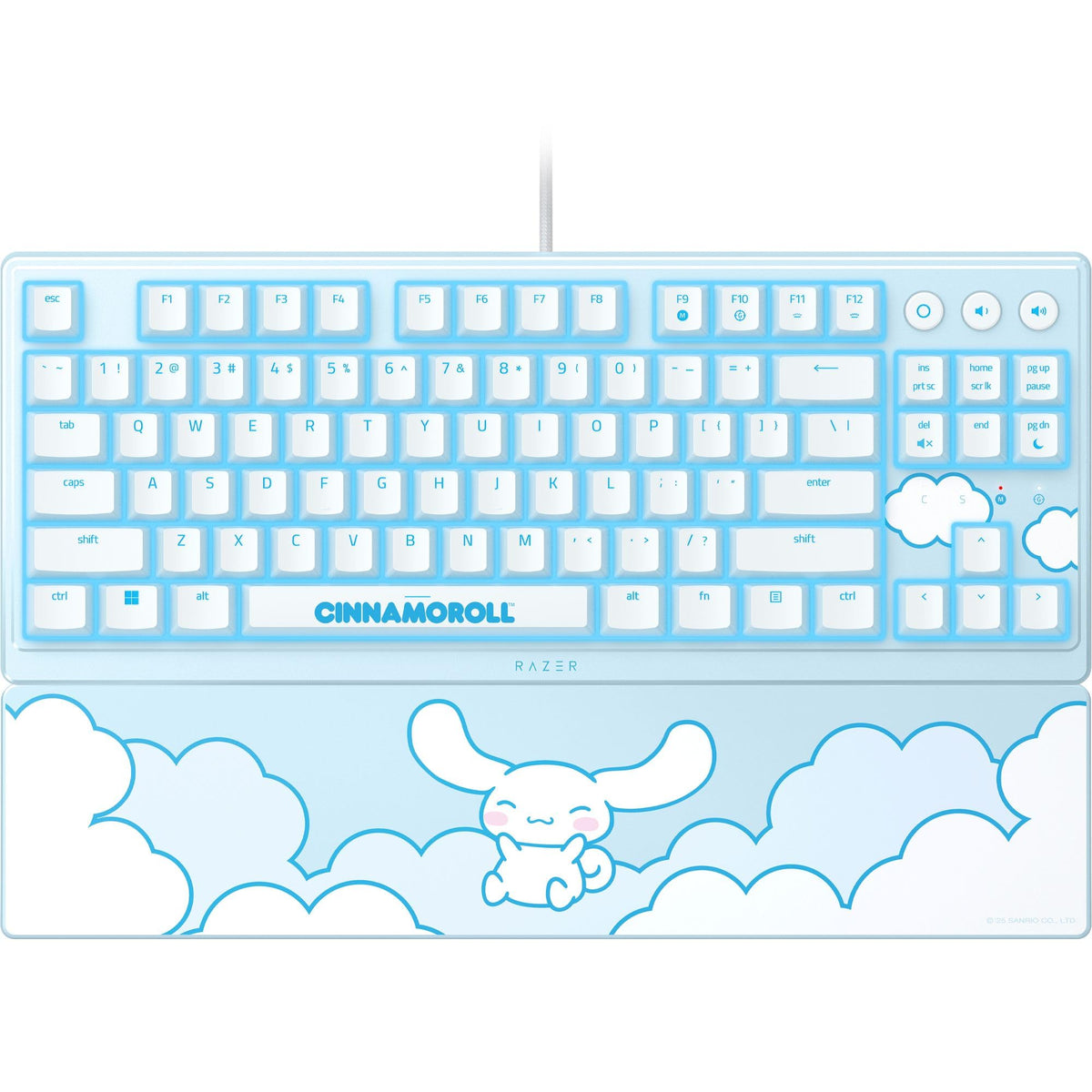 Teclado Gaming Razer Ornata V3 TKL Cinnamoroll Edition Iluminación RGB y Teclas de Perfil Bajo