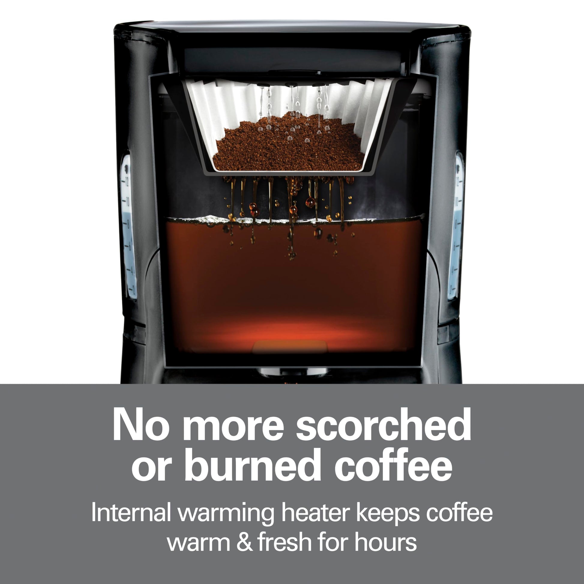 Hamilton Beach 48465 Brewstation - Cafetera Programable, Dispensador a Una Mano, Plata y Negro, 12 tazas