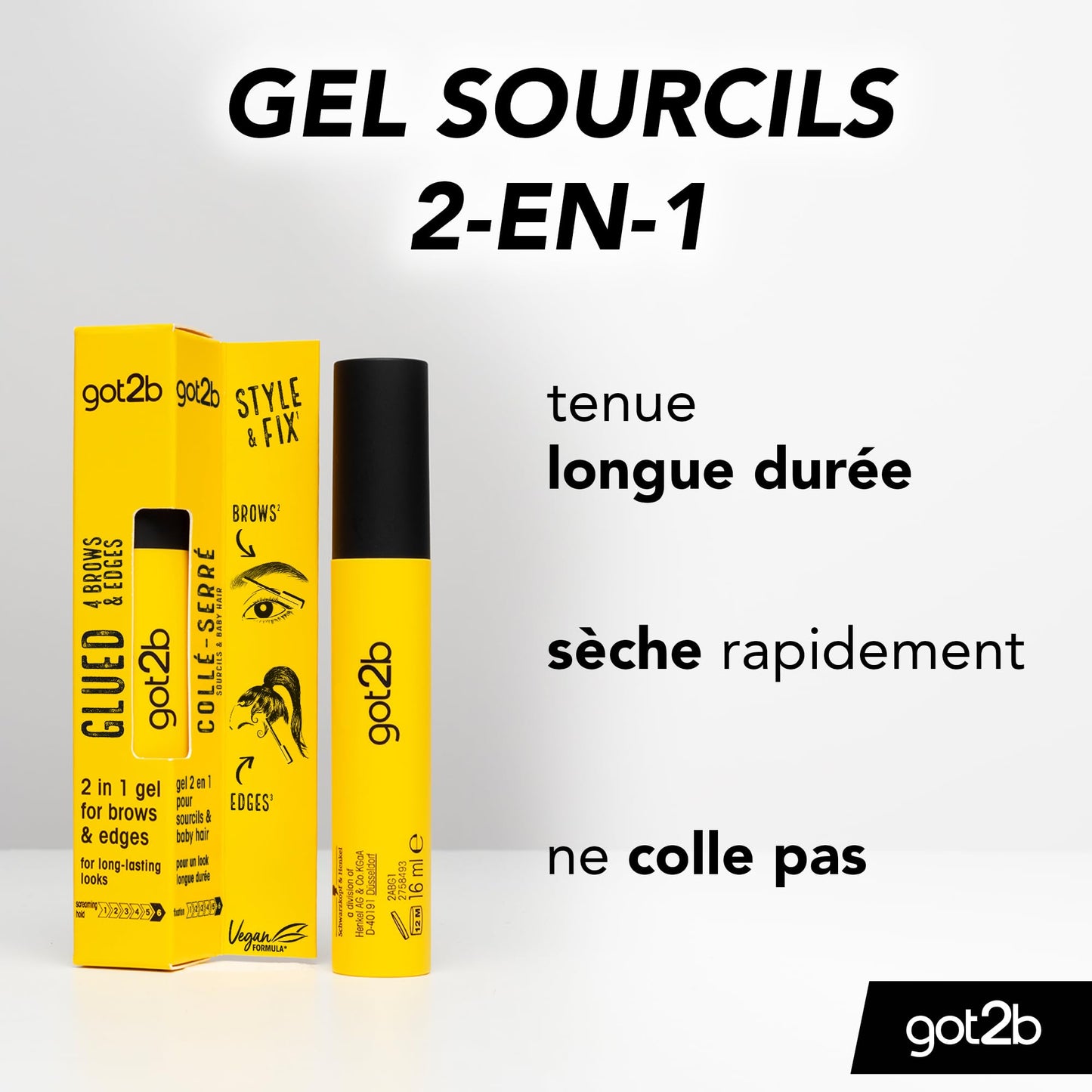 Got2B Gel para cejas y bordes del cabello Glued 16ml