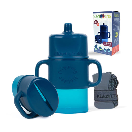 Soporte giratorio 4 en 1 para sorbos y aperitivos – Soporte para bolsa de comida de viaje, soporte para caja de jugo, taza de aperitivos y sorbos para bebés, niños pequeños y niños