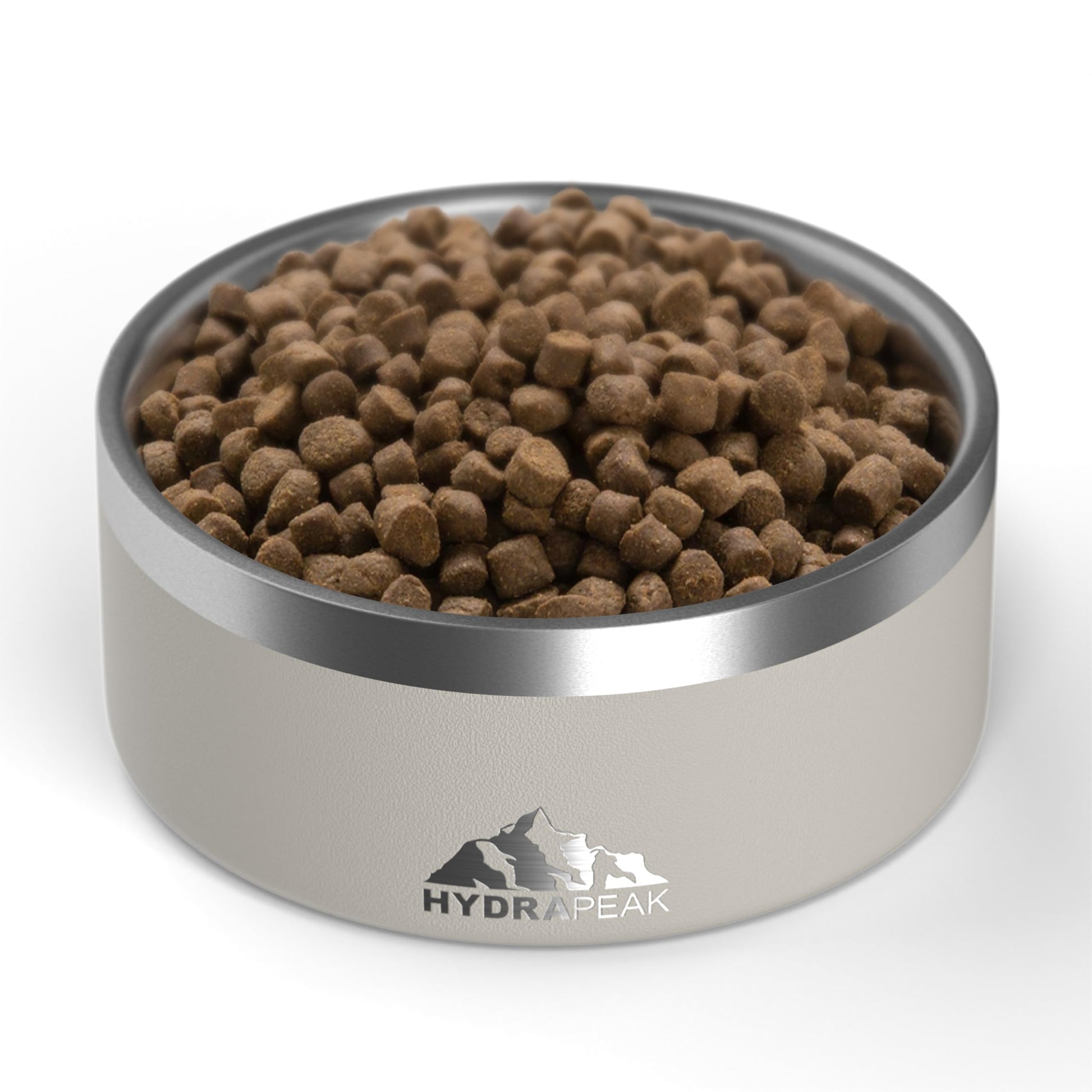 Hydrapeak - tazón antideslizante para perros de acero inoxidable para agua o comida (4 tazas, piedra)