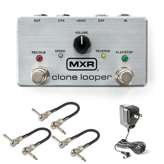 Pedal Looper Clone MXR Gris con Cables de Conexión