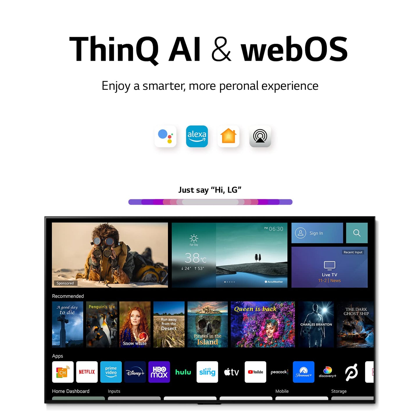 LG 50-Inch Class NANO75 Series Alexa Smart TV Incorporado 4K (3840 x 2160), frecuencia de actualización de 60Hz, 4K Alimentado por AI, WiSA Ready, Cloud Gaming (50NANO75UQA, 2022)