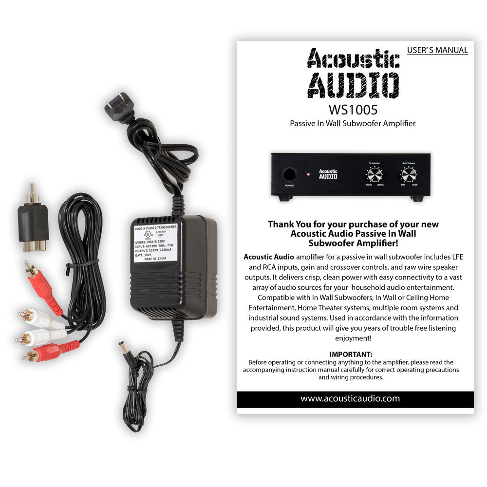 Audio acústico WS1005 Amplificador de subwoofer pasivo de 200 W para Cine en casa