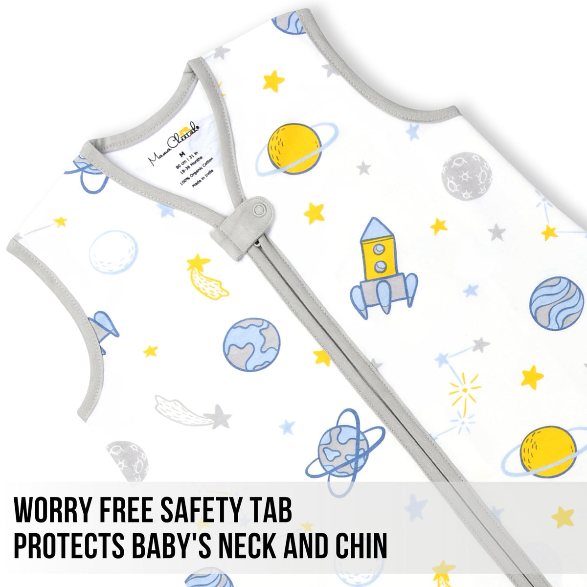 Mama Cheetah Saco de Dormir para Niños con Pies 4T-5T, 1.0 TOG Manta Portátil de Algodón Orgánico para Bebés con Patas, Saco de Dormir para Bebés Caminantes, Saco de Dormir X-Grande para Primeros
