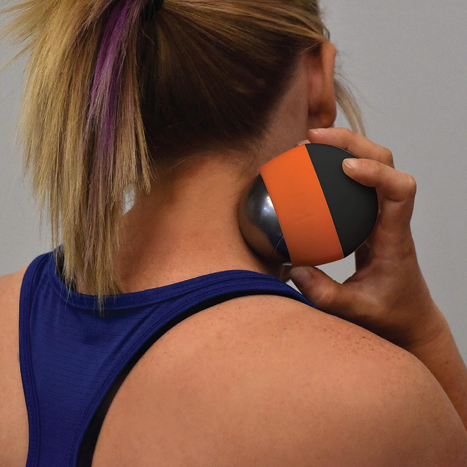 KT Health, Bola de Masaje terapéutica de Hielo/Calor para aliviar el Dolor Muscular y el estrés, Negro/Naranja