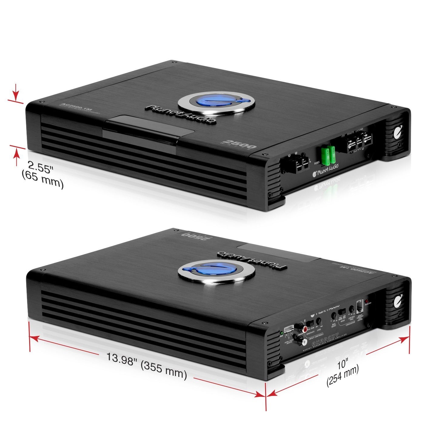 Amplificador Monoblock Planet Audio Anarchy 2500 Watts Clase A/B 1 Canal 2 Ohm Estable