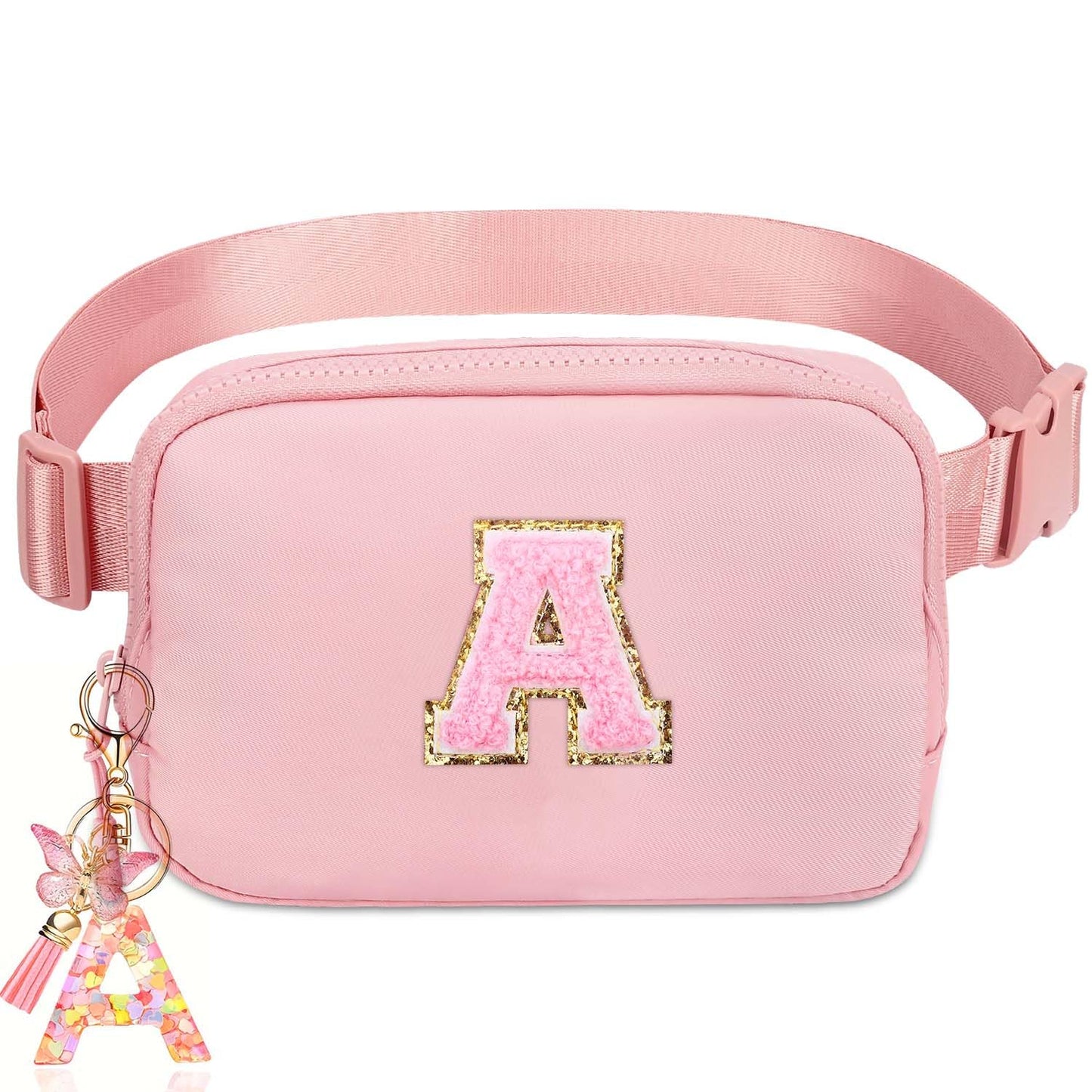 Kejea Riñonera Cruzada para Niñas y Mujeres, 8 a 12 Años, Regalos de Cumpleaños, Paquete de Cintura Pequeña, Paquete de Riñonera para Niños de Moda, Rosa, 21 cm x 5 cm x 12.95 cm, A