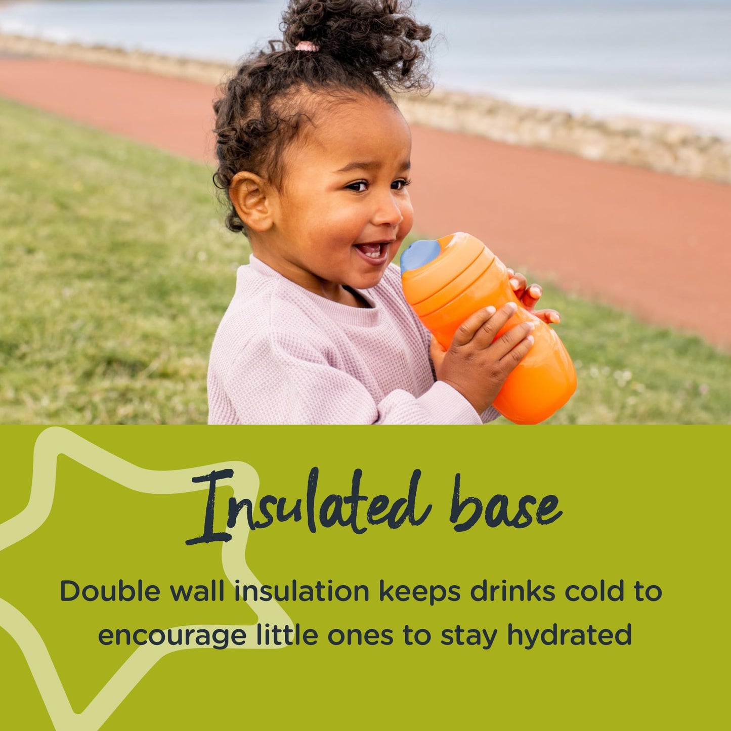 Tommee Tippee Superstar - Botella aislada para sorbos de 12 m+, 9 onzas, paquete de 3, botella de entrenamiento antiderrames, a prueba de fugas y sacudidas, resistente a las mordeduras y sin BPA